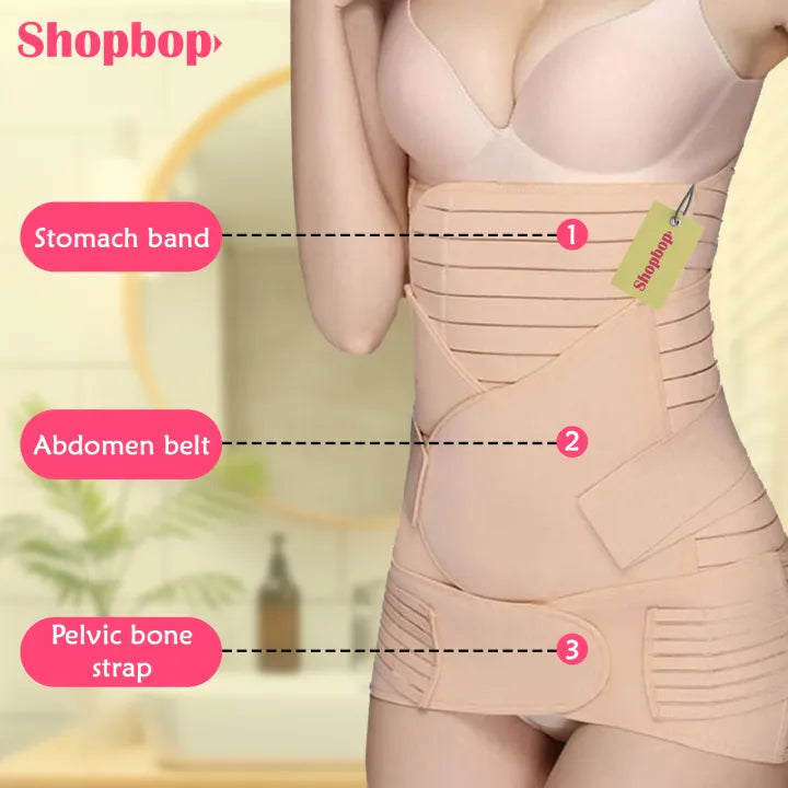 SHOPBOP 3 in 1 Postpartum Belt After Pregnancy & C Section Recovery Belly Support Body Shaper Recovery Belt