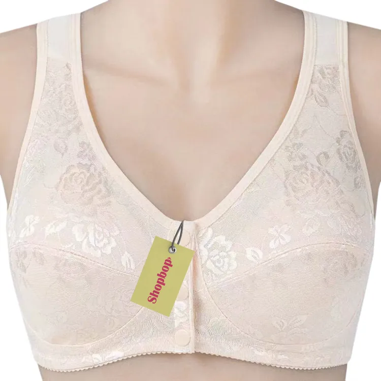 Shop Maternity Bra Front Button with Breast Feeding Feature Peach