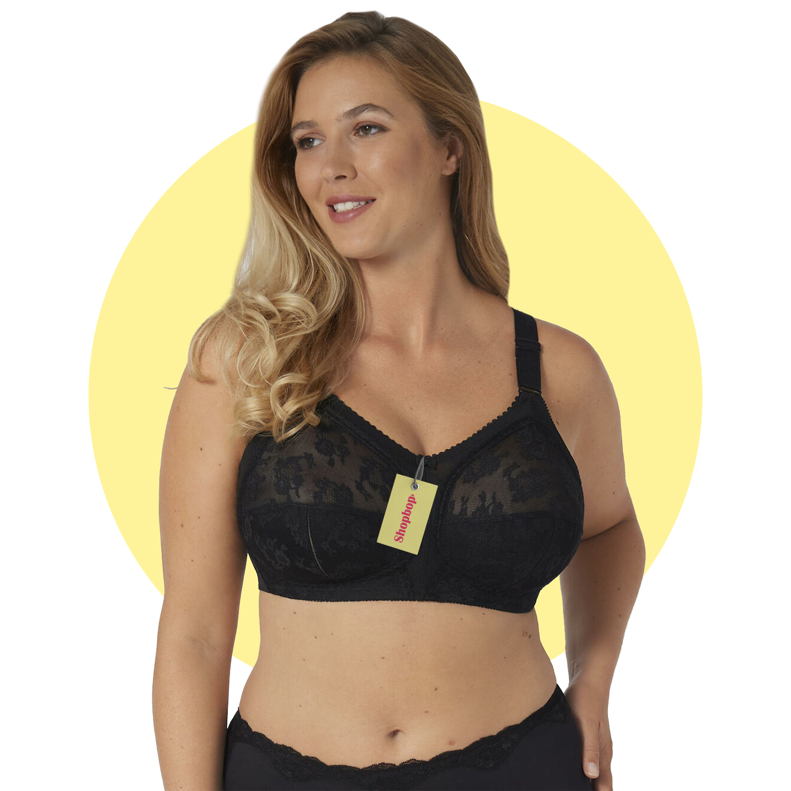 Crop Top with Integrated Support - Black