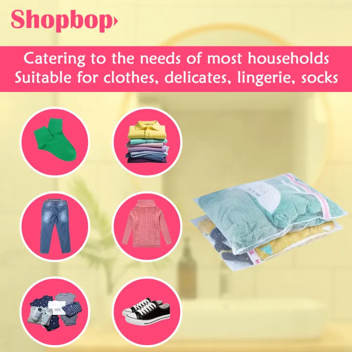 SHOPBOP Laundry Wash Bag – Zippered Mesh Bag for Bras, Socks, Underwear & Lingerie