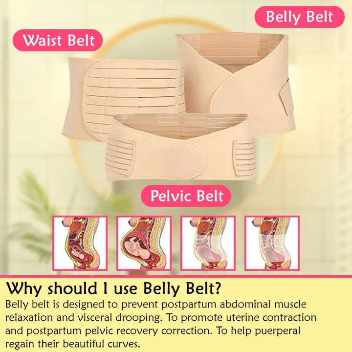 SHOPBOP 3 in 1 Postpartum Belt After Pregnancy & C Section Recovery Belly Support Body Shaper Recovery Belt