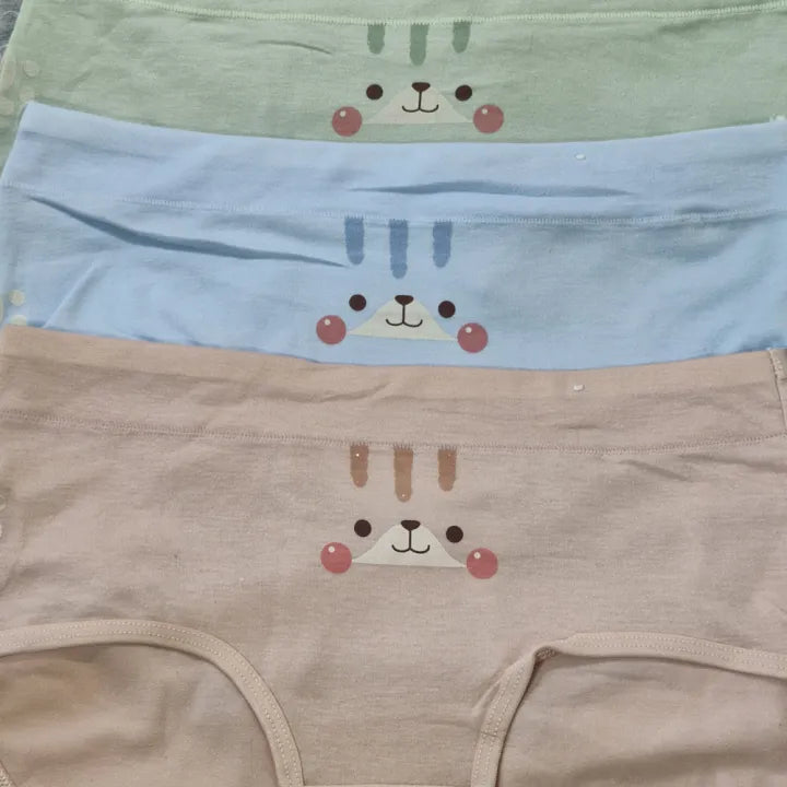 SHOPBOP Pack of 3 Soft Cotton Panties for Women & Girls – Seamless Multi-Design Briefs, Comfortable & Breathable Cotton Fit