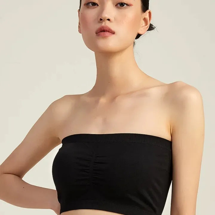 SHOPBOP Pack of 3 Women Strapless Bras Removable Padded Bandeau Tube Top Wireless Bra