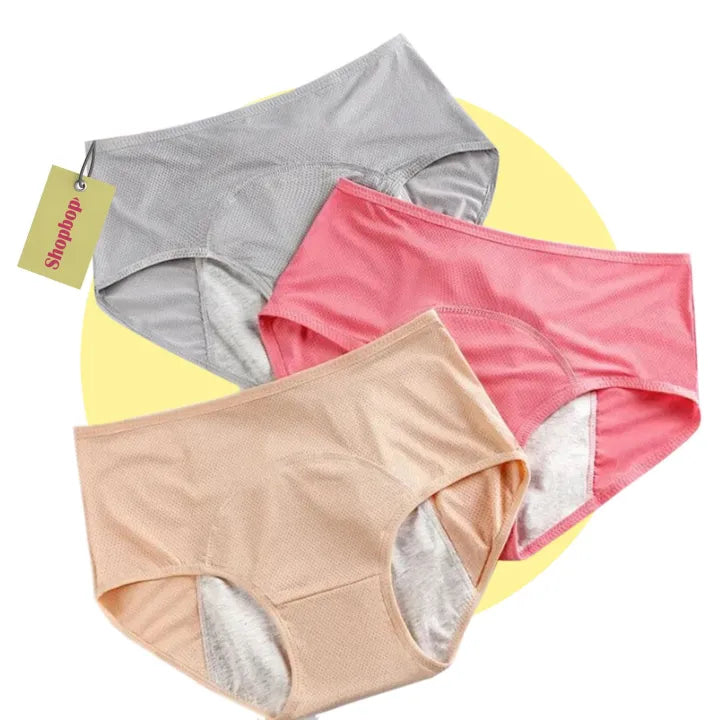 SHOPBOP Women’s Leak Proof Period Panties Cotton Waterproof Menstrual Underwear Briefs Multicolor