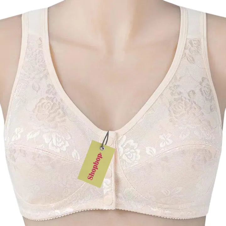 SHOPBOP Front Open Breastfeeding Bra Maternity Nursing Bra with 3 Button Closure - Imported Quality