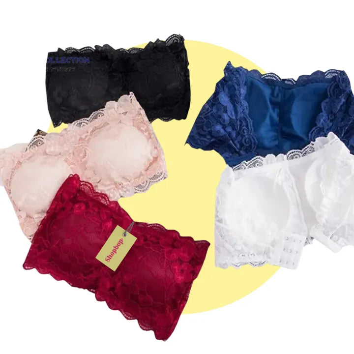SHOPBOP Fancy Padded Strapless Bra for Girls – Wireless Tube Top Brassiere, Free Size 28–34