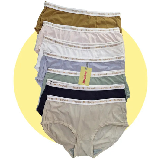 SHOPBOP Pack of 3 Soft Cotton Panties for Women & Girls Seamless Multi-Design Briefs, Breathable & Comfortable Cotton Fit