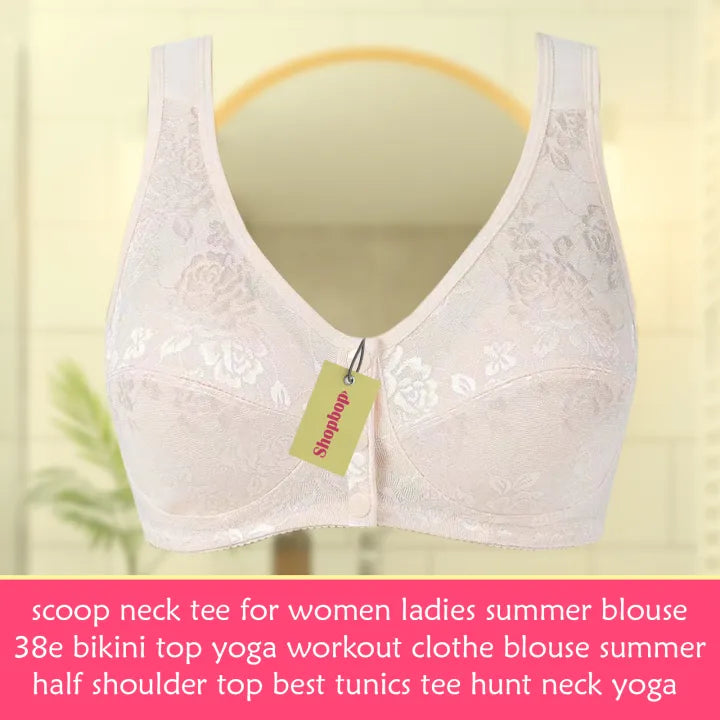 SHOPBOP Front Open Breastfeeding Bra Maternity Nursing Bra with 3 Button Closure - Imported Quality
