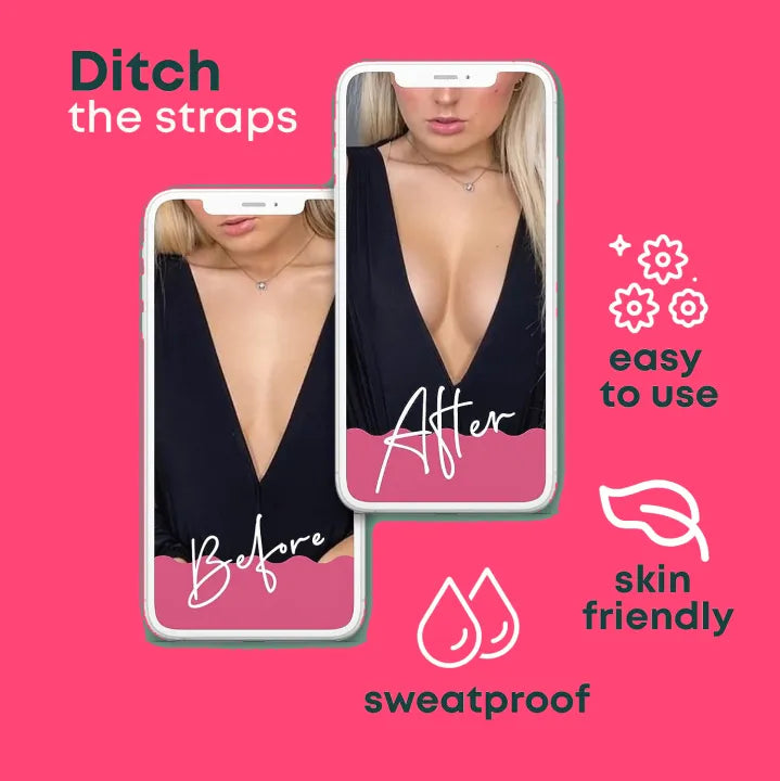 SHOPBOP 5M Boob Tape for Breast Lift – Body Tape for Push-Up & Shaping | Includes Nipple Covers | Waterproof & Sweat-Proof | Ideal for Backless & Strapless Looks