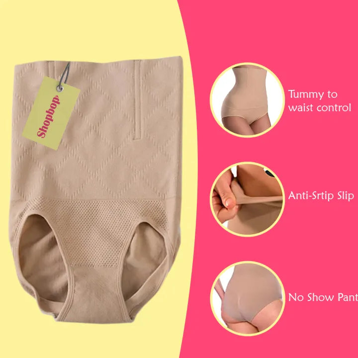 SHOPBOP Women’s High Waist Shapewear Panties – Seamless Tummy Control Slimming Underwear