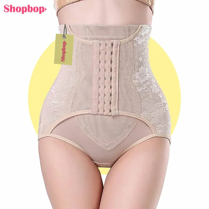 Women’s Waist Trainer Shapewear – Tummy Control Butt Lifter Slimming Panties with Hooks