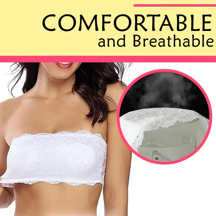 SHOPBOP Fancy Padded Strapless Bra for Girls – Wireless Tube Top Brassiere, Free Size 28–34