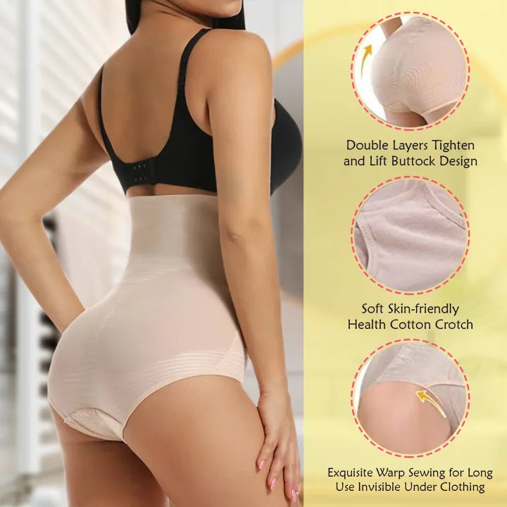 Women’s Waist Trainer Shapewear – Tummy Control Butt Lifter Slimming Panties with Hooks