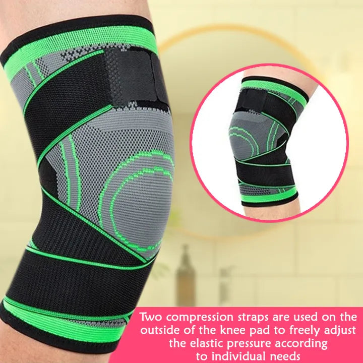 SHOPBOP Adjustable Knee, Wrist & Elbow Support Nylon Compression Braces for Pain Relief, Patella Stabilizer, Sports & Fitness, Breathable Support Gear