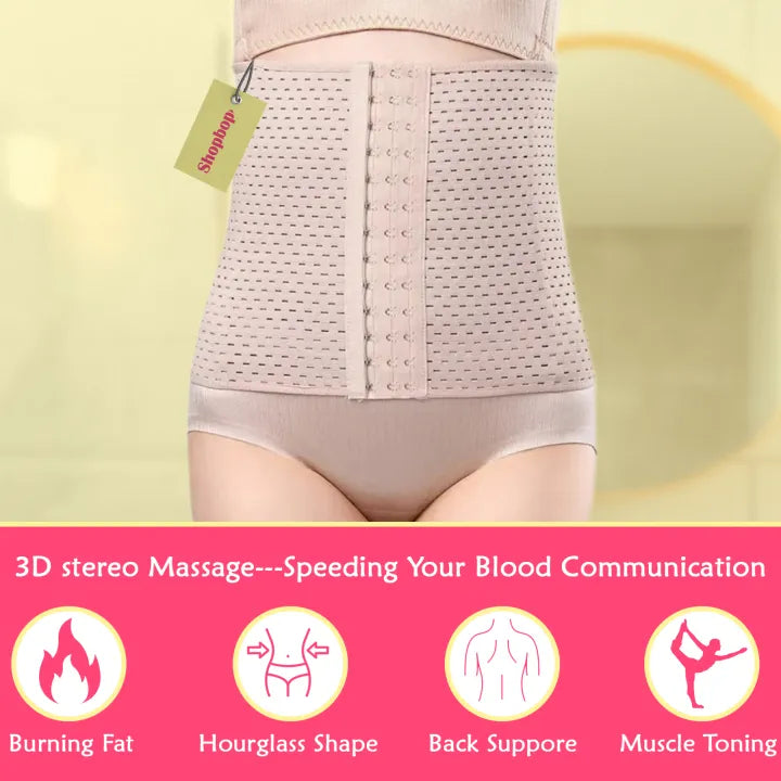 SHOPBOP Women’s Waist Trainer Corset Belt Fitness Body Shaper & Slimming Belly Belt (Waist 32–36)