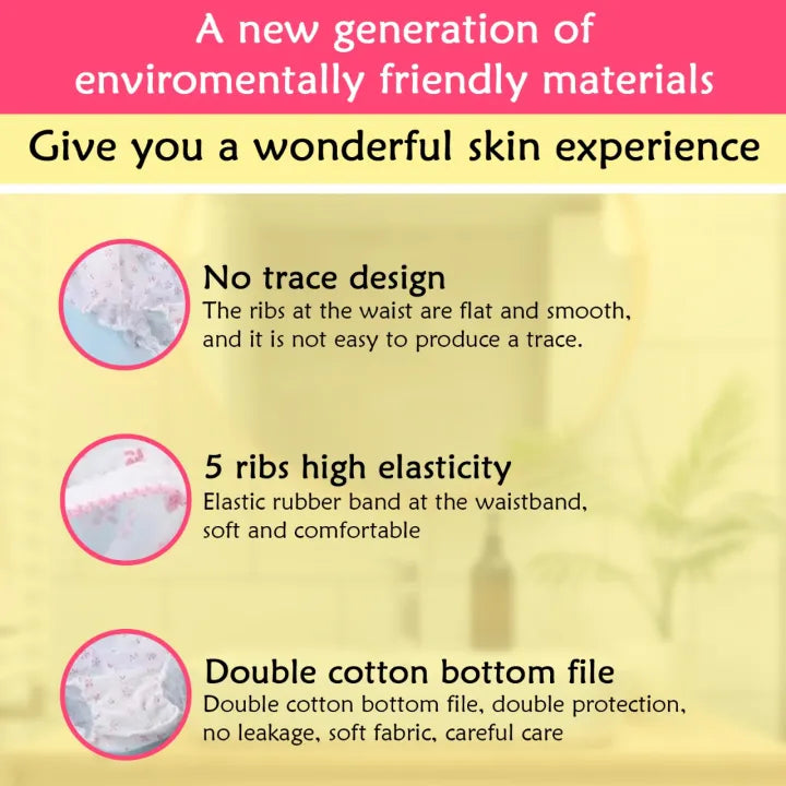 SHOPBOP Pack of 6 Disposable Panties for Women Travel Underwear, Prenatal & Postpartum Underpants Set for Girls