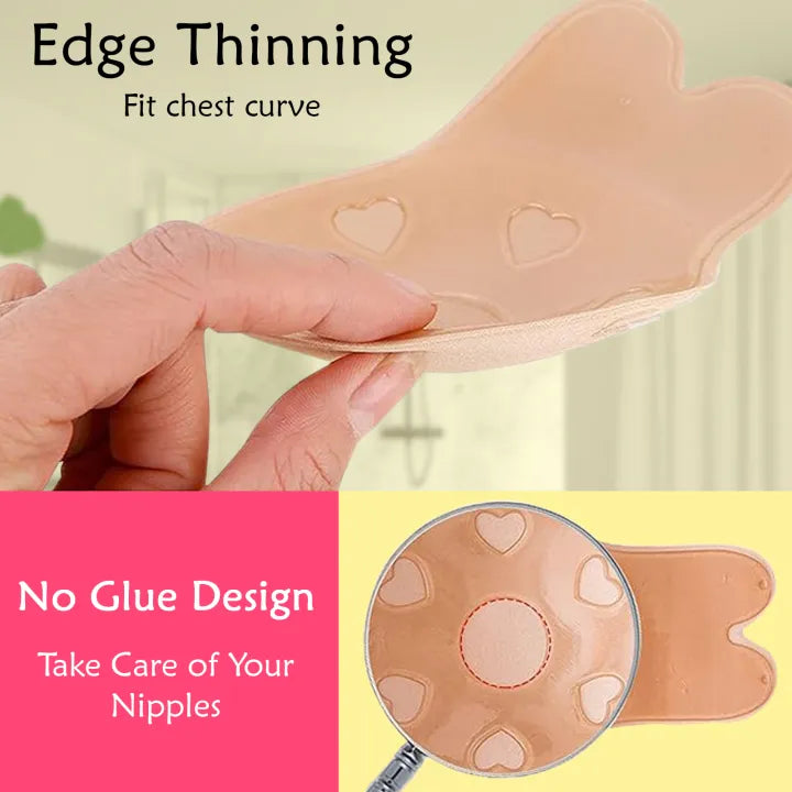 SHOPBOP Push-Up Adhesive Bras for Women 1 Pair Backless Strapless Invisible Silicone Sticky Bra, Wireless Breast Lift Bralette