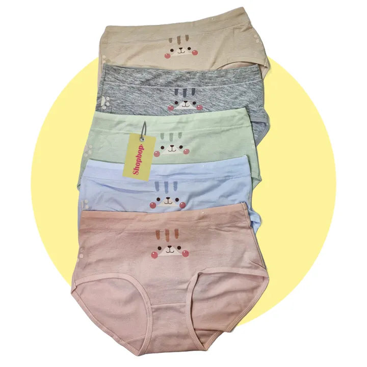 SHOPBOP Pack of 3 Soft Cotton Panties for Women & Girls – Seamless Multi-Design Briefs, Comfortable & Breathable Cotton Fit