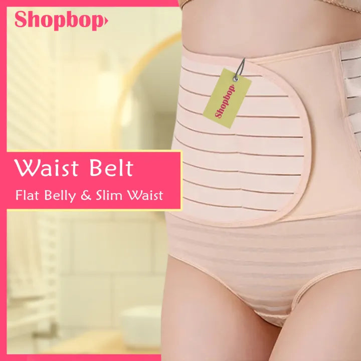 SHOPBOP Belly Belt Body Shaper for Women 4-Skeleton Waist Band, Slimming Maternity Postpartum Abdominal Binder Girdle