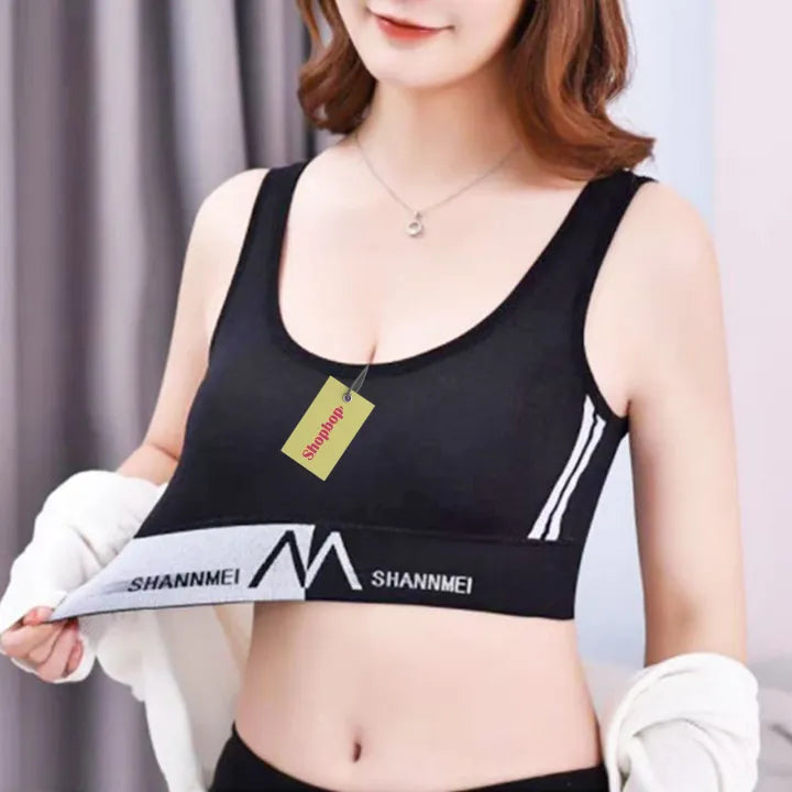 SHOPBOP Seamless Push-Up Sports Bra for Women Wire-Free Padded Yoga & Sleep Bra Vest Top (28–34)