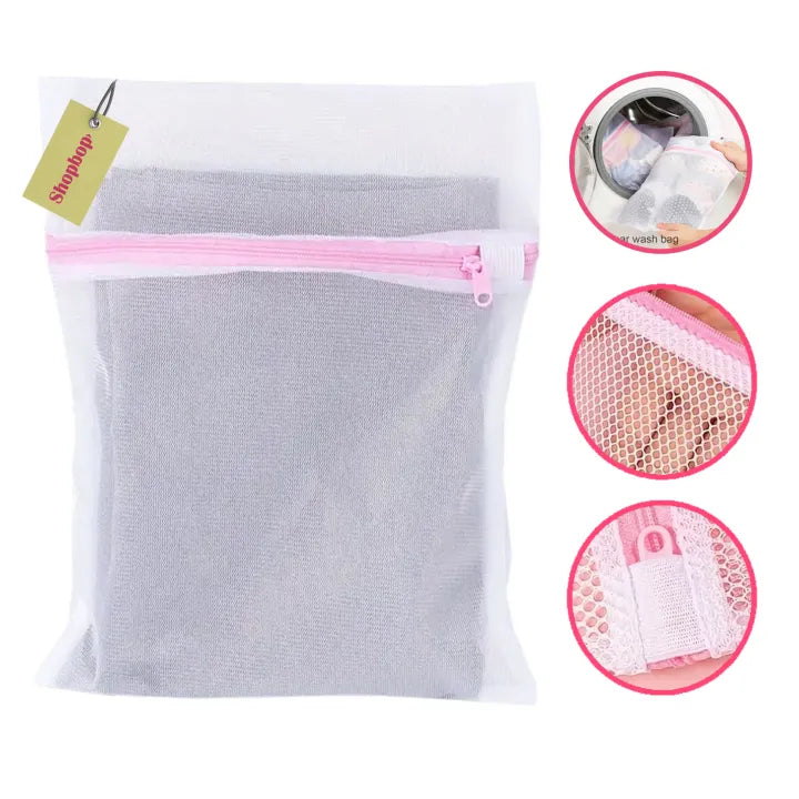 SHOPBOP Laundry Wash Bag – Zippered Mesh Bag for Bras, Socks, Underwear & Lingerie