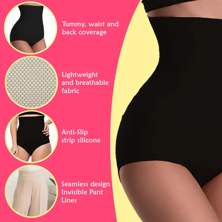 SHOPBOP Women’s High Waist Shapewear Panties – Seamless Tummy Control Slimming Underwear