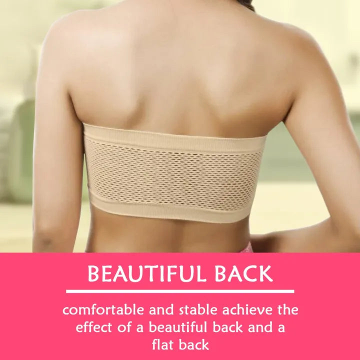 SHOPBOP Pack of 2 Strapless Soft Non-Padded Tube Bras for Girls – Wireless Bandeau Bras, Fits Sizes 28–36