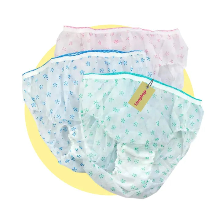 SHOPBOP Pack of 6 Disposable Panties for Women – Travel, Prenatal & Postpartum Underpants Set for Women & Girls