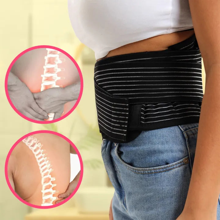 SHOPBOP Back Support Belly Belt with Magnetic Back Brace Lower Waist Pain Relief, Self-Heating Posture Corset, Tummy Control Shapewear for Men & Women