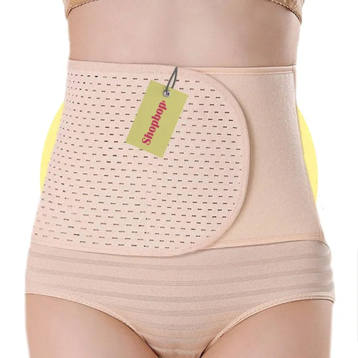 SHOPBOP Belly Belt Body Shaper for Women 4-Skeleton Waist Band, Slimming Maternity Postpartum Abdominal Binder Girdle