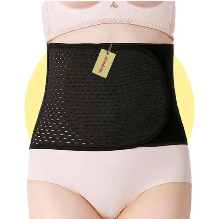 SHOPBOP Belly Belt Body Shaper for Women 4-Skeleton Waist Band, Slimming Maternity Postpartum Abdominal Binder Girdle