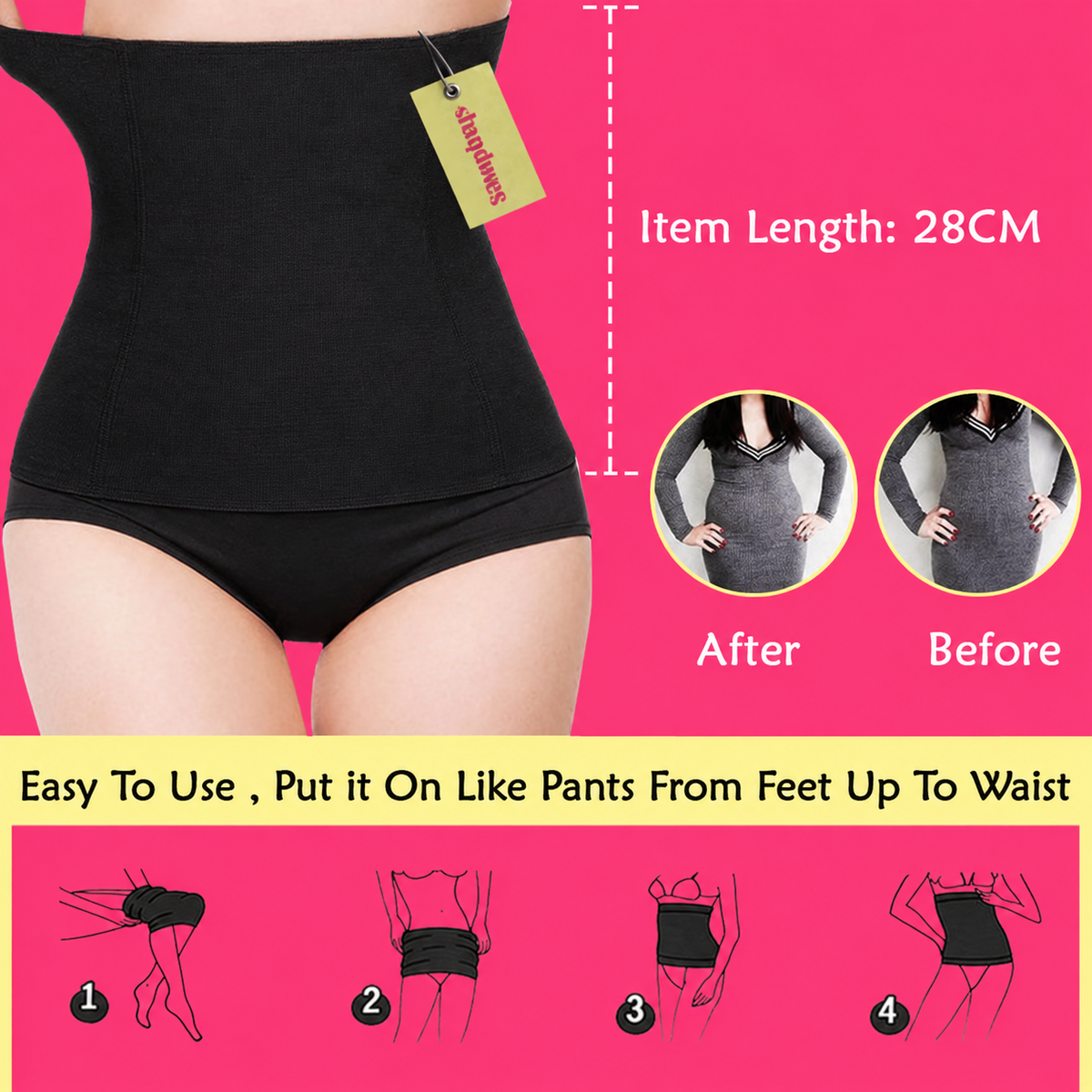 SHOPBOP Postpartum Belly Belt for Women Maternity Recovery Support, Tummy Tuck & Slimming Shapewear Body Shaper