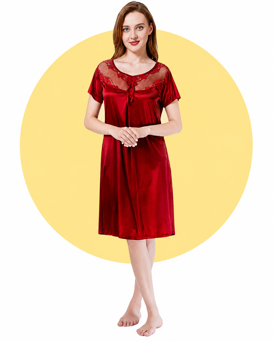 Women's Jersey Silk 2 Piece Nightgown Set Robe with Sleeveless Gown Black
