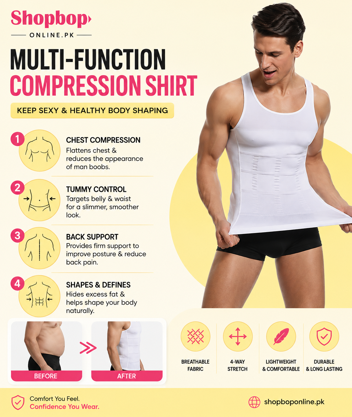 SHOPBOP Men Body Shaper Slimming Vest