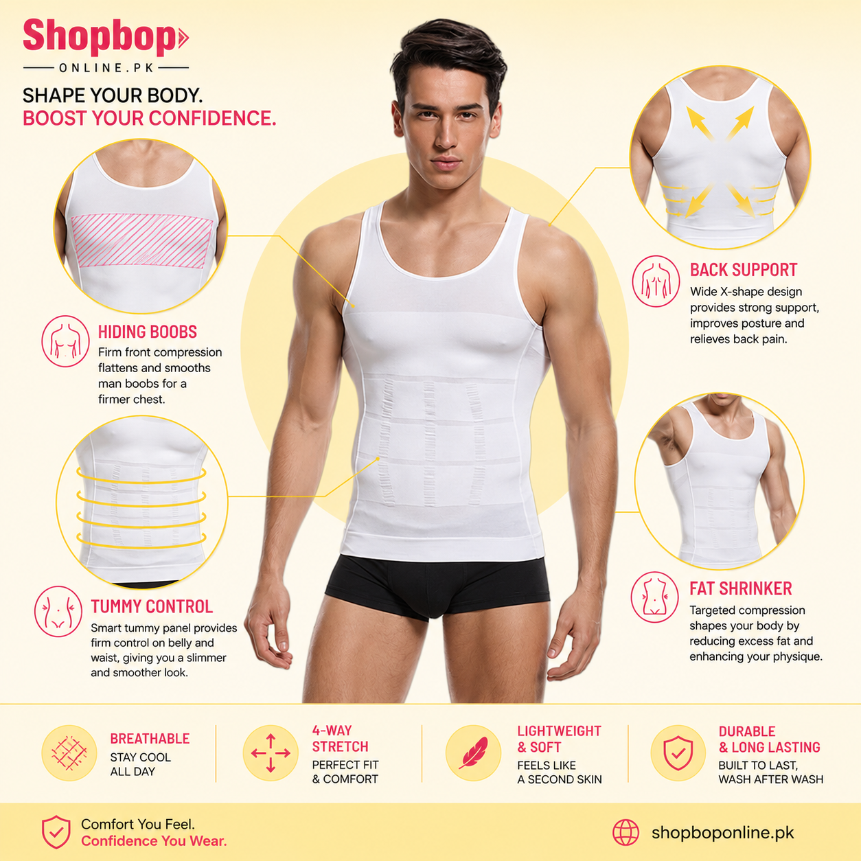 SHOPBOP Men Body Shaper Slimming Vest