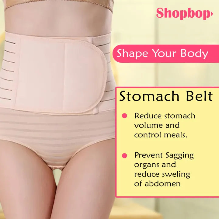 SHOPBOP Belly Belt Body Shaper for Women 4-Skeleton Waist Band, Slimming Maternity Postpartum Abdominal Binder Girdle