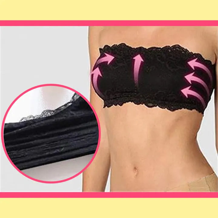 SHOPBOP Fancy Padded Strapless Bra for Girls – Wireless Tube Top Brassiere, Free Size 28–34