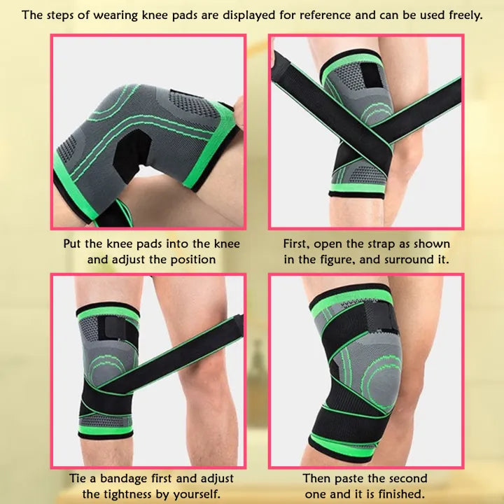 SHOPBOP Adjustable Knee, Wrist & Elbow Support Nylon Compression Braces for Pain Relief, Patella Stabilizer, Sports & Fitness, Breathable Support Gear