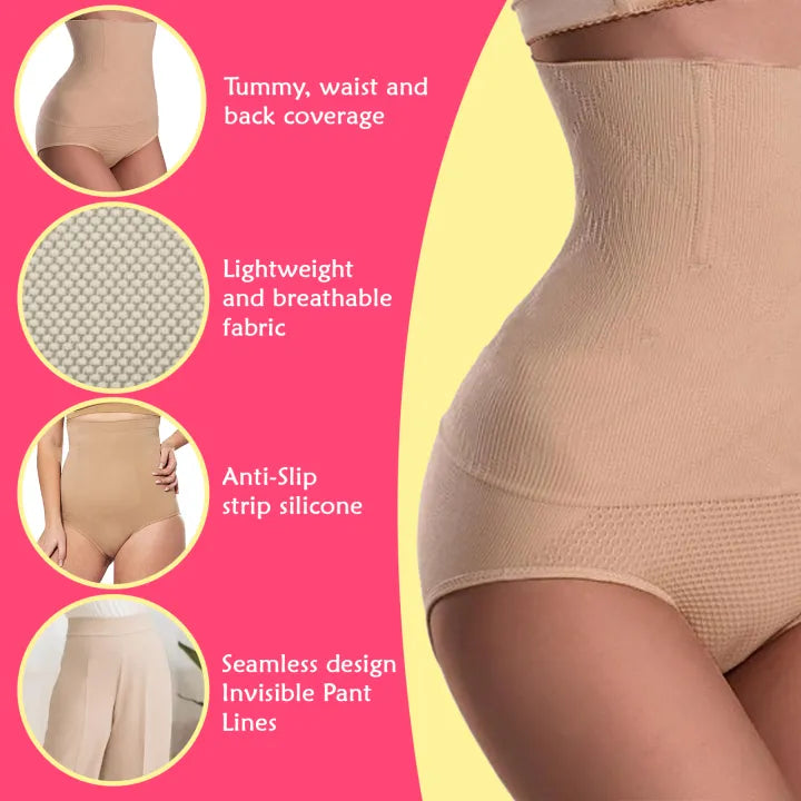SHOPBOP Women’s High Waist Shapewear Panties – Seamless Tummy Control Slimming Underwear