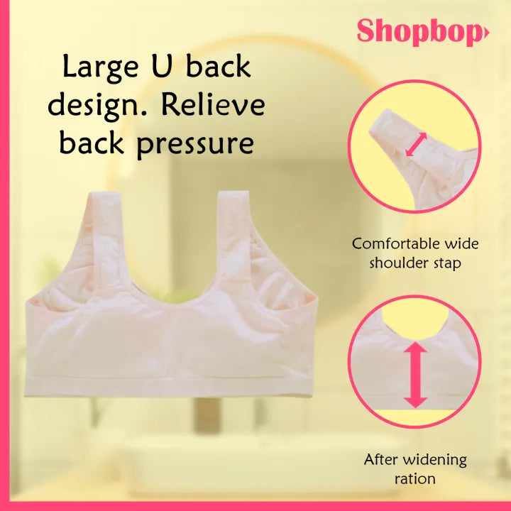 SHOPBOP Front Open Breastfeeding Bra Maternity Nursing Bra with 3 Button Closure - Imported Quality