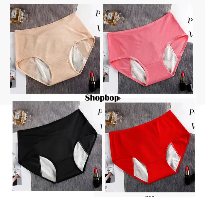 SHOPBOP Pack of 3 Women’s Leak Proof Period Panties Large Size Cotton Menstrual Underwear Briefs