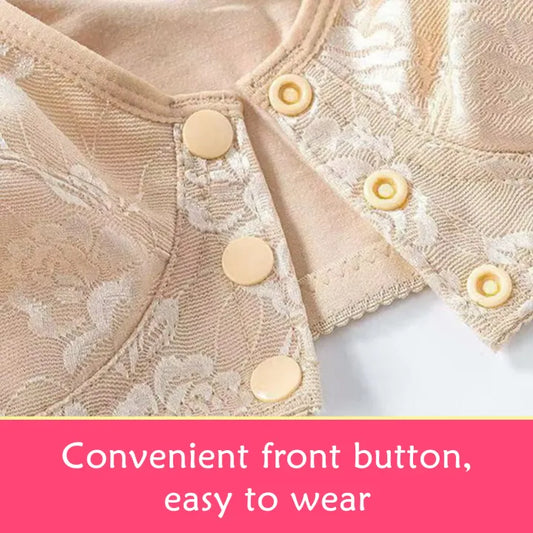SHOPBOP Front Open Breastfeeding Bra Maternity Nursing Bra with 3 Button Closure - Imported Quality