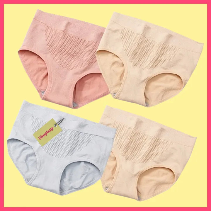 SHOPBOP Pack of 3 Soft Cotton Panties for Women & Girls Antibacterial French Cut Briefs, Breathable, Comfortable Everyday Wear