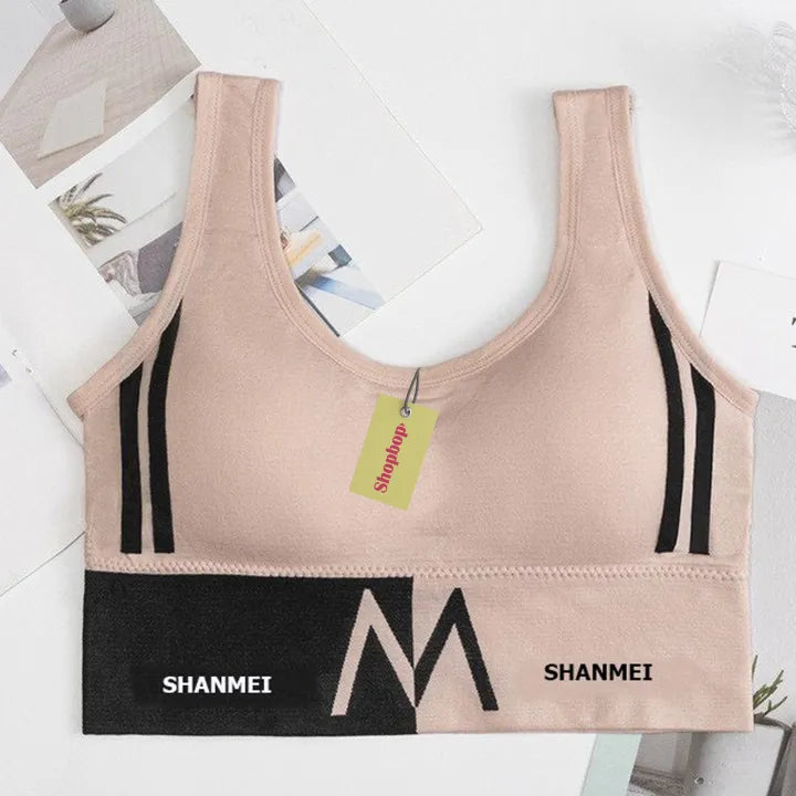 SHOPBOP Seamless Push-Up Sports Bra for Women Wire-Free Padded Yoga & Sleep Bra Vest Top (28–34)