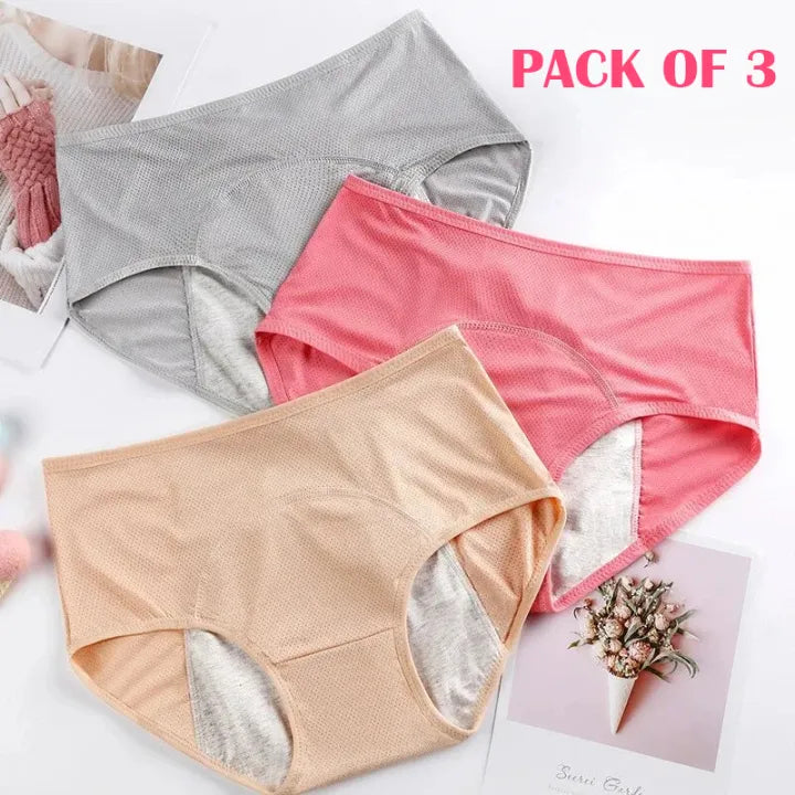 SHOPBOP Women’s Leak Proof Period Panties Cotton Waterproof Menstrual Underwear Briefs Multicolor