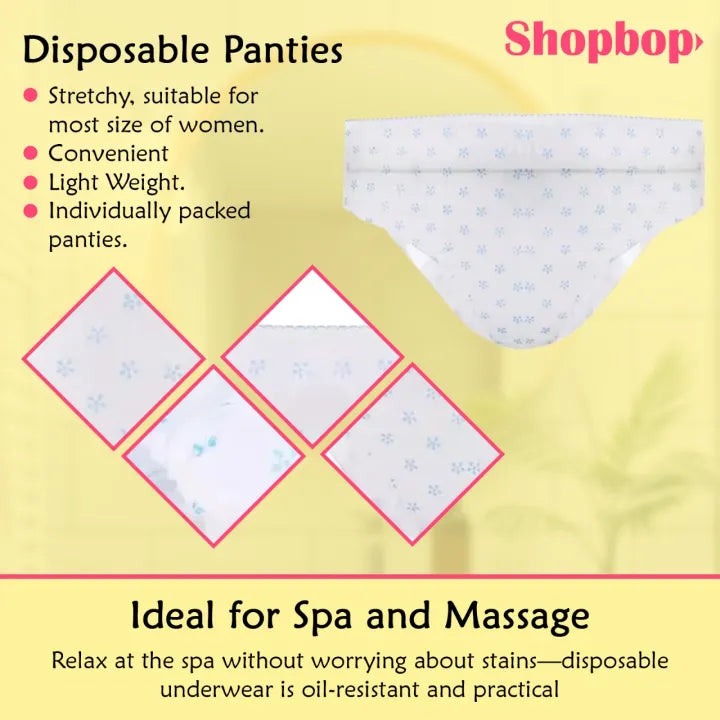 SHOPBOP Pack of 6 Disposable Panties for Women Travel Underwear, Prenatal & Postpartum Underpants Set for Girls