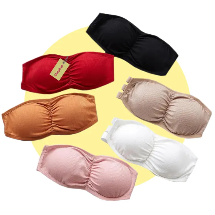 SHOPBOP Strapless Tube Bra for Women & Girls Wireless Bandeau Bra 28–32