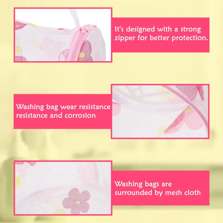 SHOPBOP Laundry Wash Bags Clothes Organizer Foldable for Undergarments Bra Socks Underwear Washing Machine Clothes Protection Multi-purpose Zippered for Blouse, Hosiery, Stocking, Lingerie