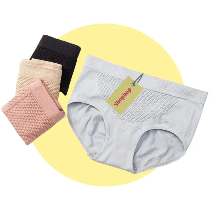SHOPBOP Pack of 3 Soft Cotton Panties for Women & Girls Antibacterial French Cut Briefs, Breathable, Comfortable Everyday Wear