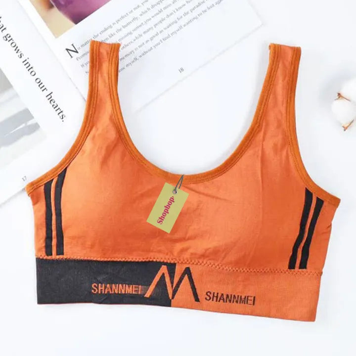 SHOPBOP Seamless Push-Up Sports Bra for Women Wire-Free Padded Yoga & Sleep Bra Vest Top (28–34)